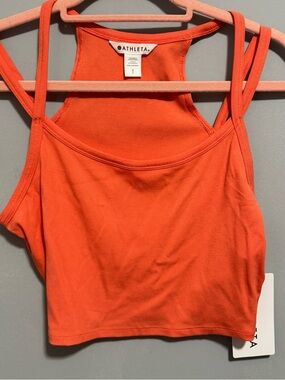 NWT- Athleta- Signature Rib Wide Binding Tank. Size S